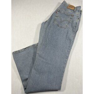 Levi's 550 Jeans Women's Size 12M Mis 36 x 31.5 Relaxed Fit Boot Cut Blue Denim
